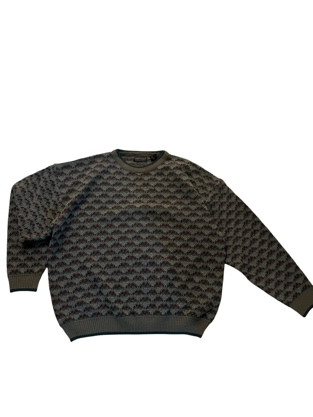 Vintage Jantzen Pyramid Asymmetrical Knitted L Size Sweater (01)